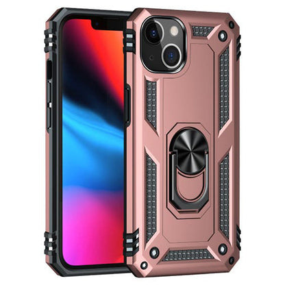 iPhone 14 Plus Magnetic Ring Kickstand Hybrid Phone Case - RoseGold