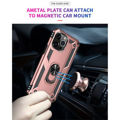 iPhone 14 Pro Magnetic Ring Kickstand Hybrid Phone Case - RoseGold