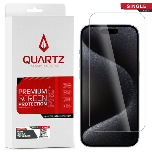 QUARTZ Tempered Glass for iPhone 15 Plus / 15 Pro Max