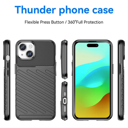 Rugged TPU Phone Case for iPhone 15 Plus - Black