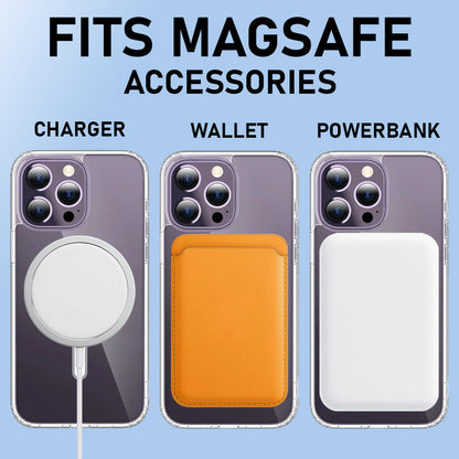 Clear Magnetic Case Compatible with Magsafe for iPhone 15 Pro Max