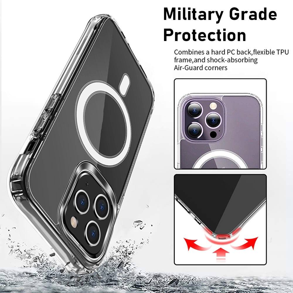 Clear Magnetic Case Compatible with Magsafe for iPhone 15 Pro Max